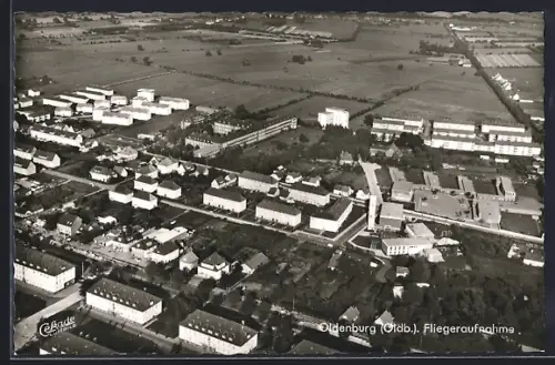 AK Oldenburg /Oldb., Fliegeraufnahme vom Ort