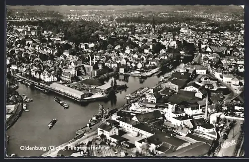 AK Oldenburg i. O., Fliegeraufnahme der Stadt