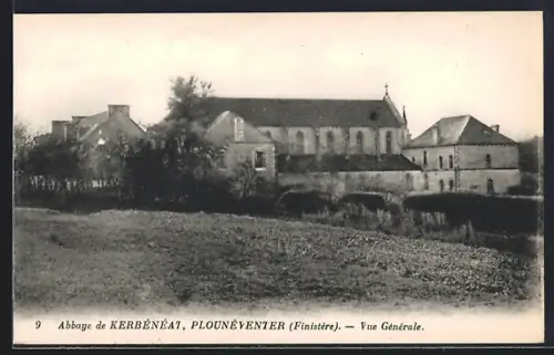 AK Plounéventer /Finistère, Abbaye de Kerbénéat, Vue Générale
