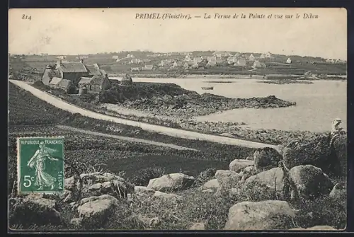 AK Primel /Finistère, La Ferme de la Pointe et vue sur le Diben