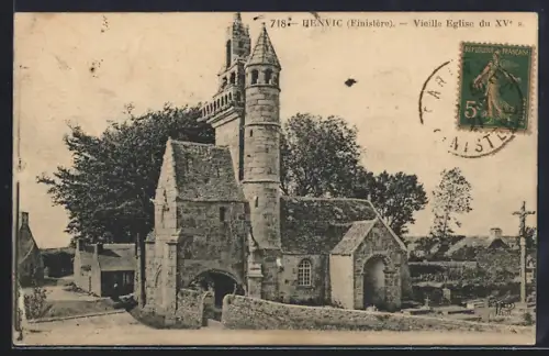 AK Henvic /Finistère, Vieille Église du XVe s