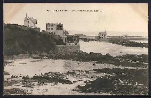 AK Carantec, La Grève blanche. L`Hôtel