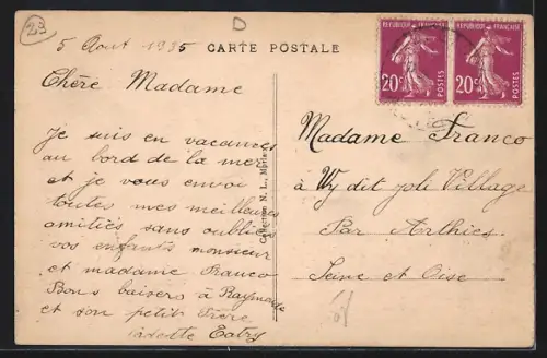 AK Le Diben /Finistère, Vue sur Primel et la mer avec maisons en pierre