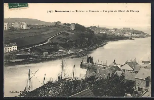 AK Douarnenez, Tréboul et Kermaron, Vue prise de l`Hôtel de l`Europe