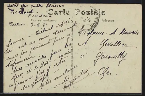 AK Douarnenez, L`Île Tristan avec voiliers et enfants sur les rochers