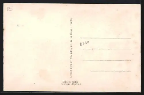 AK Île-de-Sein, Départ du courrier pour le continent