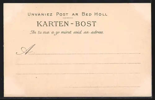 AK Le Folgoat, Le Monument de Monseigneur Freppel et le Presbytère