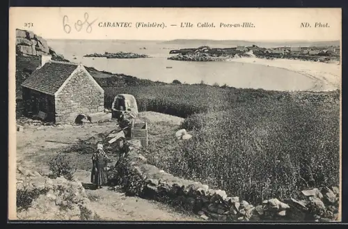 AK Carantec /Finistère, L`Île Callot. Pors-an-Illiz
