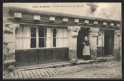 AK Quimper, Vieilles Maisons rue du Guéodet