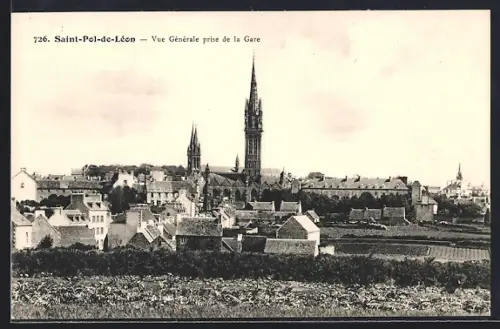AK Saint-Pol-de-Léon, Vue Générale prise de la Gare