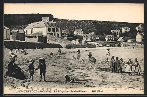 AK Tréboul /Finistère, La Plage des Sables-Blancs