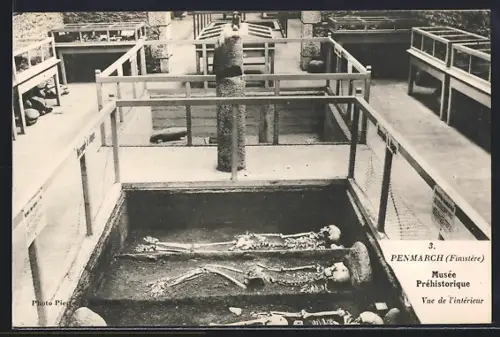AK Penmarch /Finistère, Musée Préhistorique, Vue de l`intérieur
