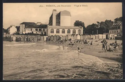 AK Tréboul /Douarnenez, Plage et Hôtels
