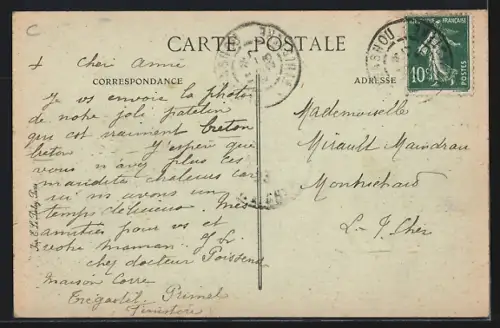 AK Primel /Finistère, Vue générale du village et de la côte rocheuse