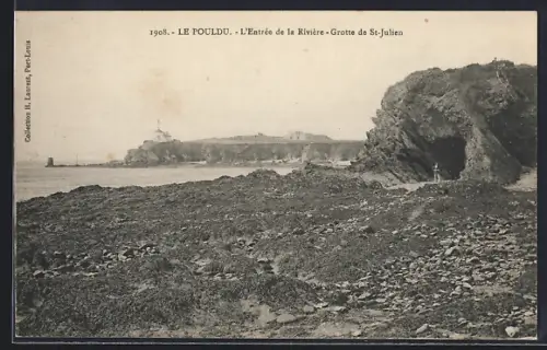AK Le Pouldu, L`Entrée de la Rivière, Grotte de St-Julien