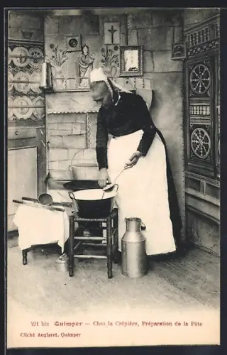 AK Quimper, Chez la Crêpière, Préparation de la Pâte