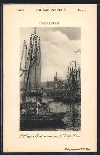 AK Concarneau, L`Ancien-Port et vue sur la Ville Close