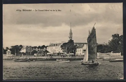 AK Bénodet, Le Grand Hôtel vu de la Mer