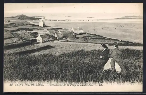 AK Saint-Pol-de-Léon, Vue Générale de la Plage de Sainte-Anne