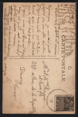 AK Plougasnou /Finistère, Allée principale, vue sur la Chapelle