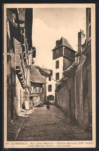 AK Quimperlé, Rue Dom Maurice, Vieilles Maisons, XIVe siècle