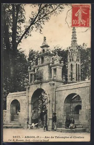 AK Argol, Arc de Triomphe et clochers