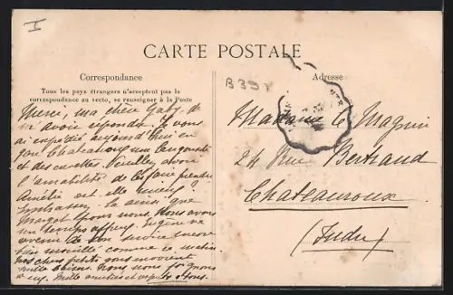 AK Pont-Aven, La Fête des Fleurs d`Ajoncs, Chez la Reine, Le Barde Botrel fait monter le Cortège