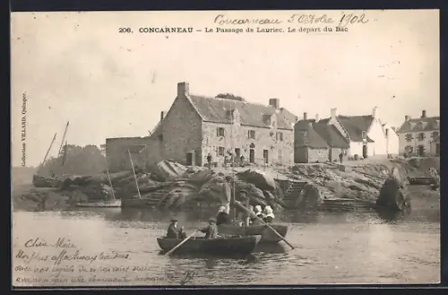 AK Concarneau, Le Passage de Lauriec, Le départ du Bac