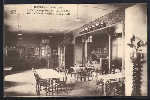 AK Quimperlé, Hôtel de l`Europe, Salle de Café avec confort moderne