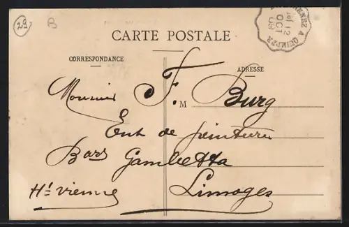 AK Douarnenez, Perspective des Quais vue du Pont