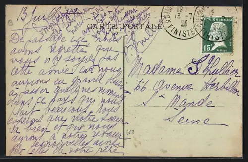 AK Beg Meil, Terrasse du Grand Hôtel vue sur la Cale