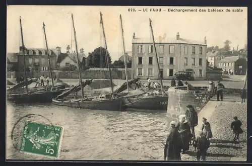 AK Le Faou, Déchargement des bateaux de sable