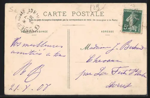 AK Le Pouldu, Les Grands Sables et vue sur la plage et les maisons environnantes