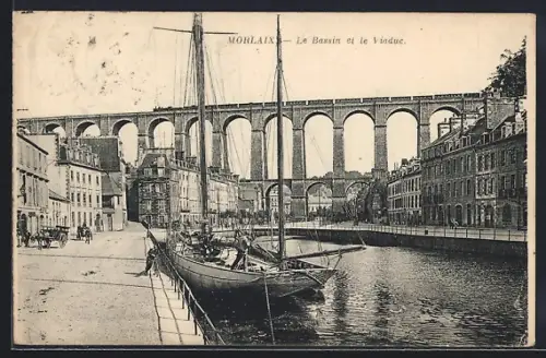 AK Morlaix, Le Bassin et le Viaduc