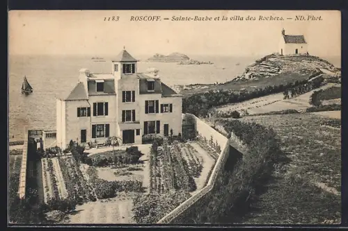 AK Roscoff, Sainte-Barbe et la villa des Rochets