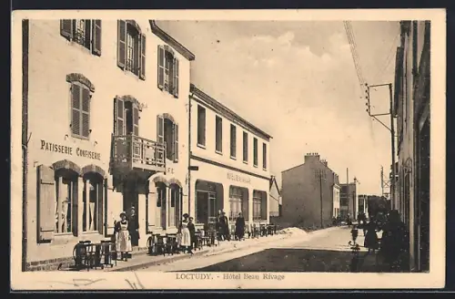 AK Loctudy, Hôtel Beau Rivages, Strassenpartie