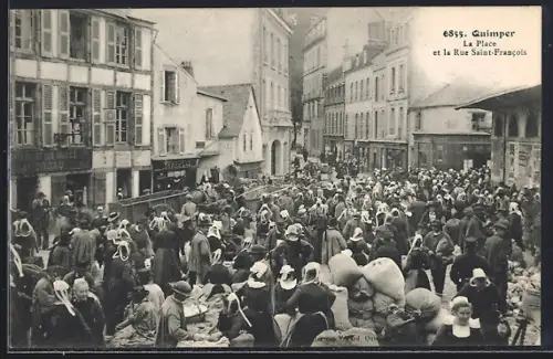 AK Quimper, La Place et la Rue Saint-Francois