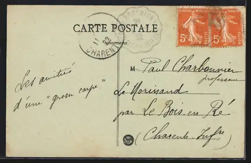 AK Rivarennes /St-Gaultier, Vue générale et Château de La Tour sur la Creuse