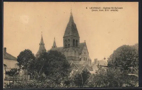 AK Levroux, Église St-Sylvain, mon. hist. XIIIe siècle