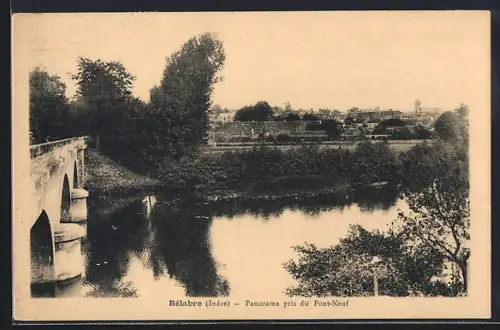 AK Bélabre /Indre, Panorama pris du Pont-Neuf