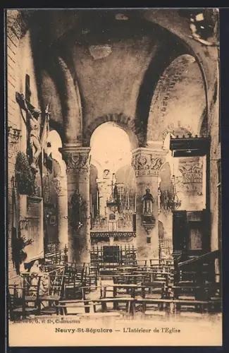 AK Neuvy-St-Sépulcre, L`Intérieur de l`Église
