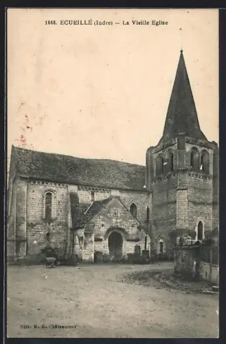 AK Écueillé /Indre, La Vieille Église