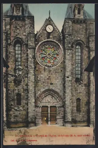 AK Lenoux, Portail de l`Église St-Sylvain, M.h. XIIIe siècle