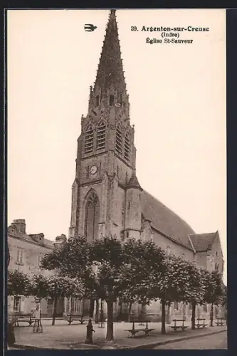 AK Argenton-sur-Creuse /Indre, Église St-Sauveur