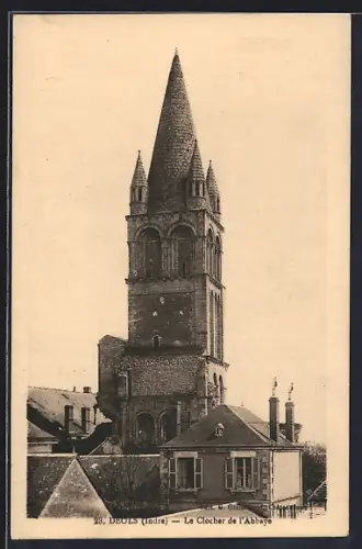 AK Déols /Indre, Le Clocher de l`Abbaye