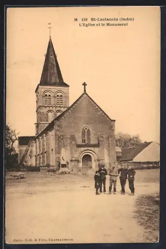 AK St-Lactencin /Indre, L`Église et le Monument