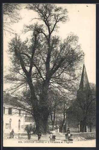 AK Coings /Indre, L`Ormeau et l`église