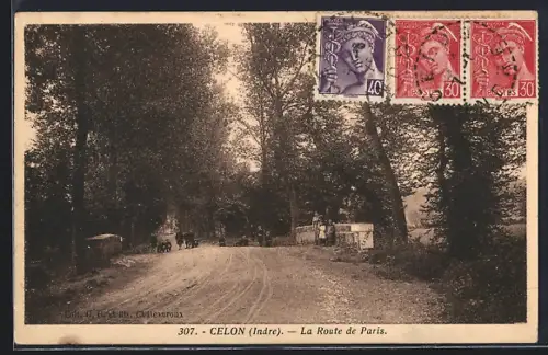 AK Celon /Indre, La Route de Paris