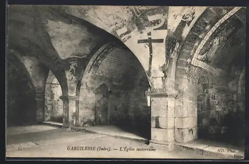 AK Gargilesse /Indre, L`Église souterraine