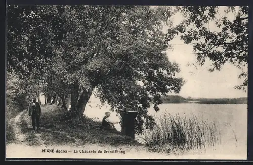 AK Migné /Indre, La Chaussée du Grand-Étang